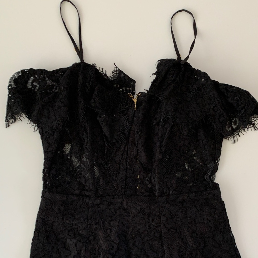 NBD x Naven Allie Black Lace Off Shoulder Mini Dress Size S - Like New Condition - Picture 3 of 12